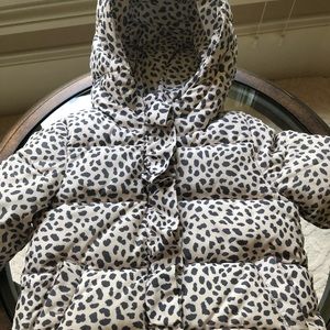 Toddler girls animal print puffer coat